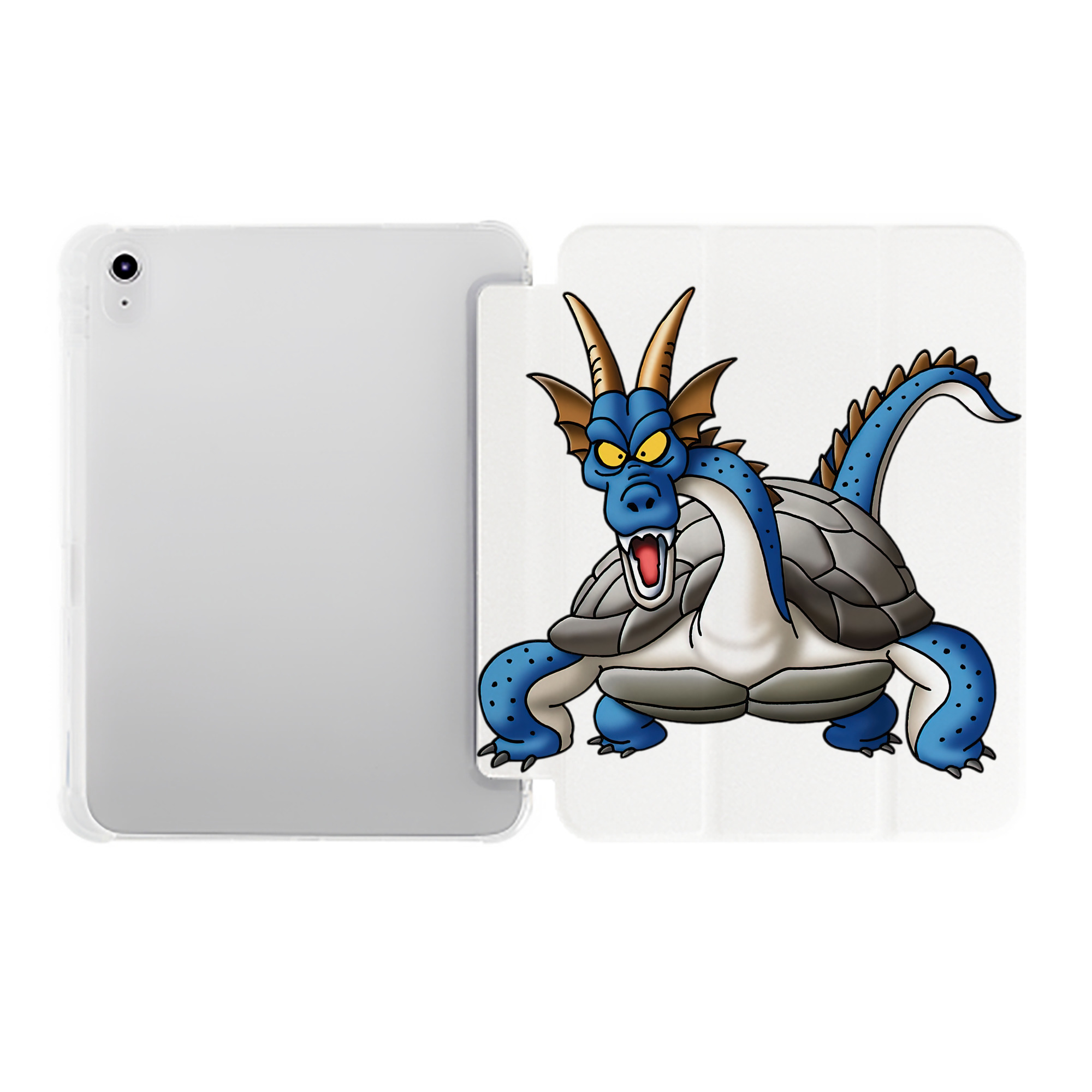 （画像用） ドラゴンクエスト Doragon Kuesuto Dragon Quest IPad ケース ペン収納付き 三つ折りスタンド PUレザー×シリコン 対応機種9.5/10.5/10.9インチ